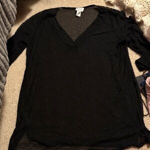 Jordan Taylor Black Sheer Blouse